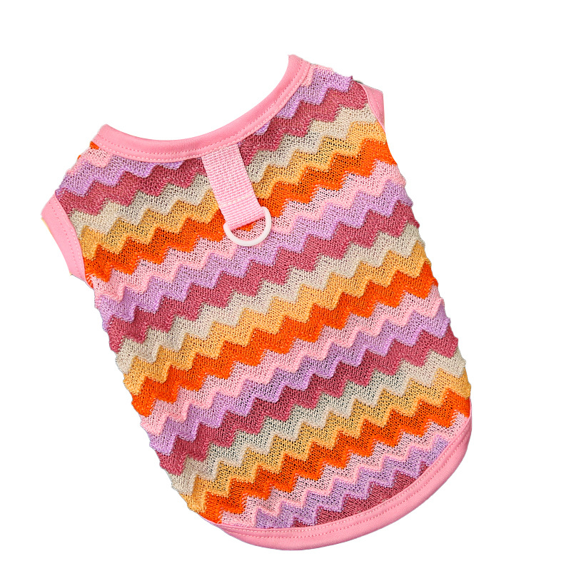 Pet Sleeveless Vest Set Color Block Design