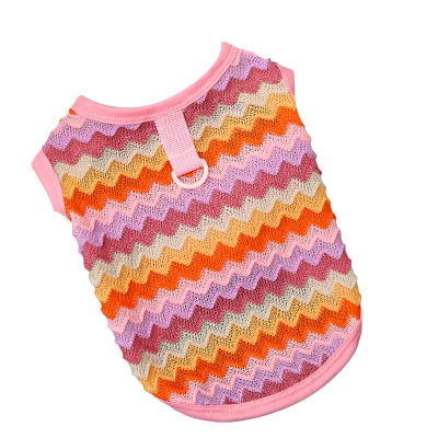 Pet Sleeveless Vest Set Color Block Design 01