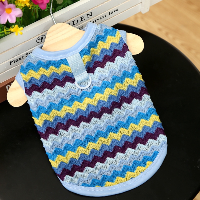 Pet Sleeveless Vest Set Color Block Design
