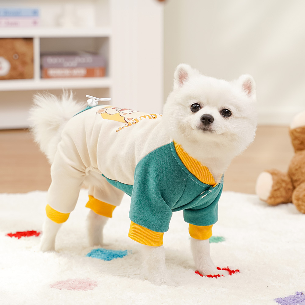 Pet Hoodie Set Bear Print Sporty Design