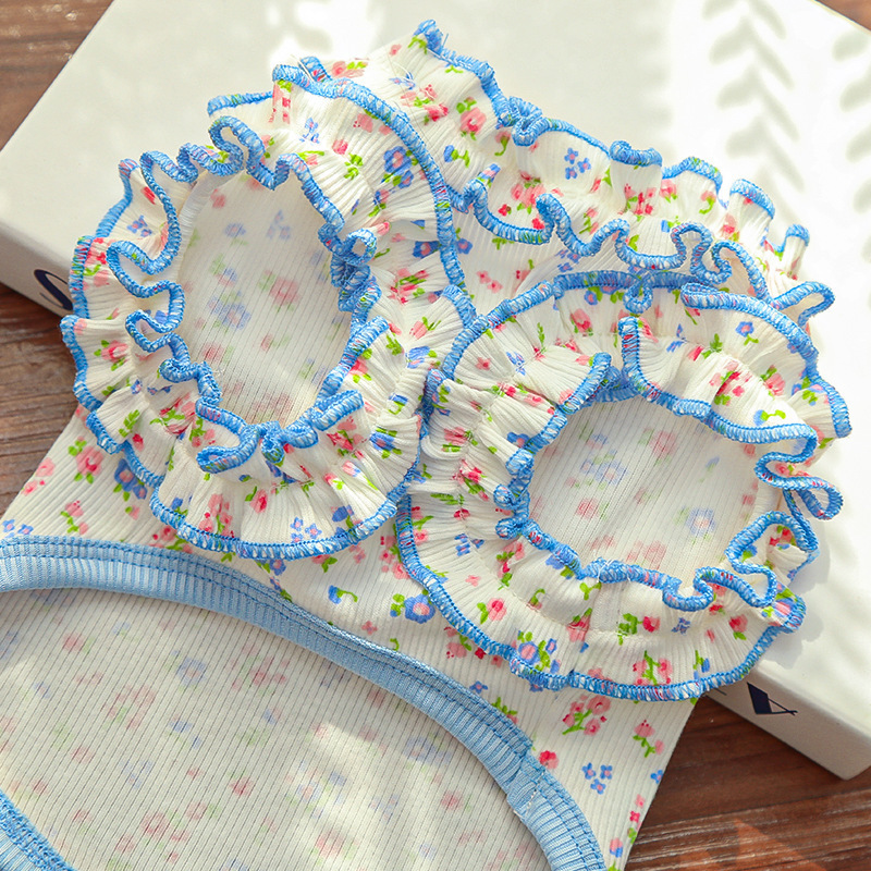 Pet Floral Dress  Ruffled Hem Design