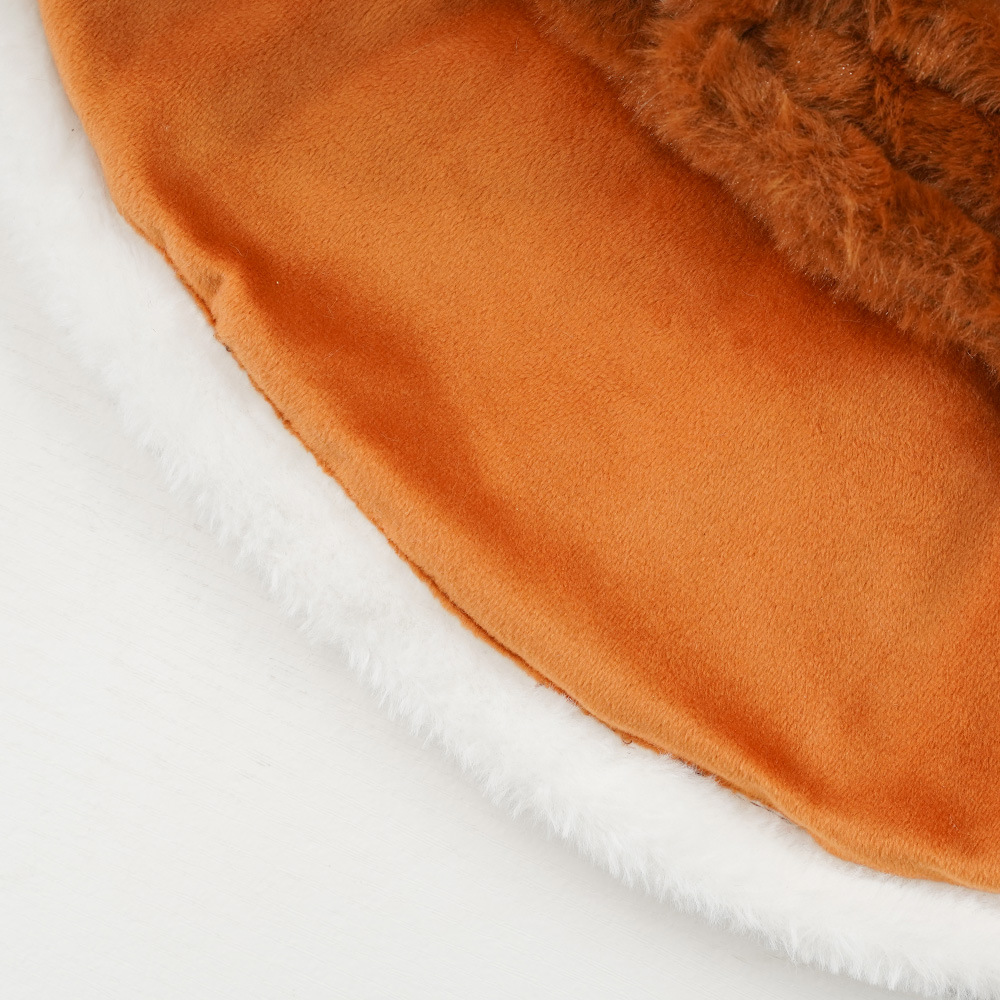 Pet Tiger Cape Set Plush Striped Design