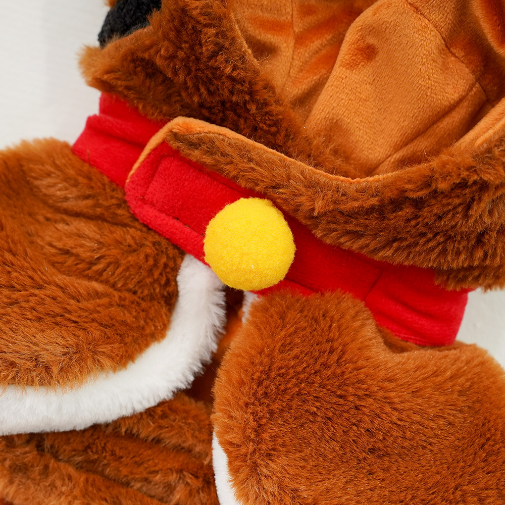 Pet Tiger Cape Set Plush Striped Design