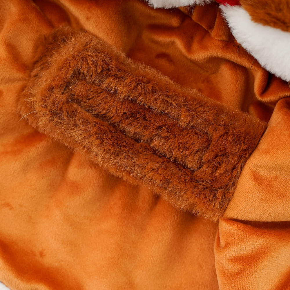 Pet Tiger Cape Set Plush Striped Design