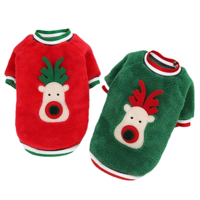 Pet Reindeer Sweater Set Festive Holiday Design 01
