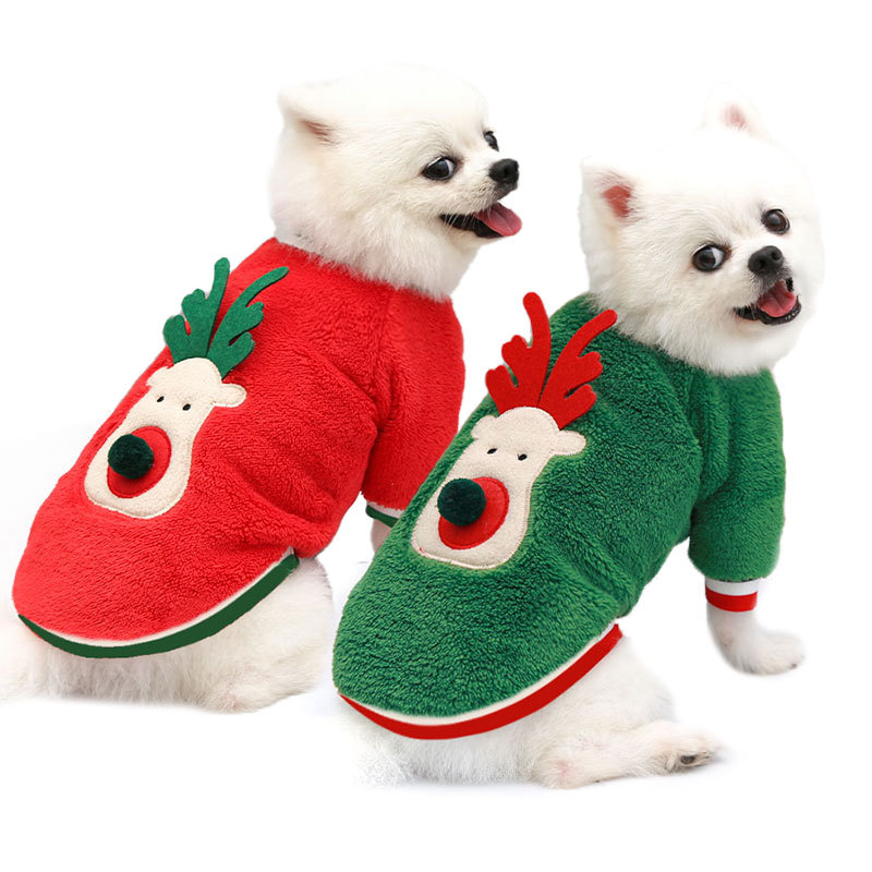 Pet Reindeer Sweater Set Festive Holiday Design