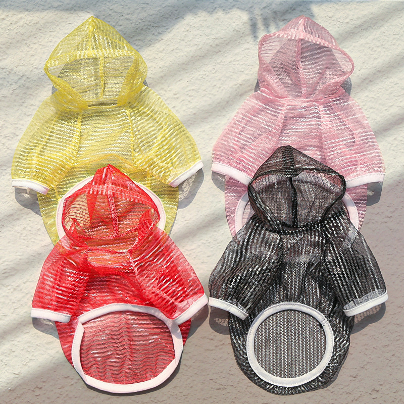 Pet Mesh Hoodie Set Summer Sun Protection