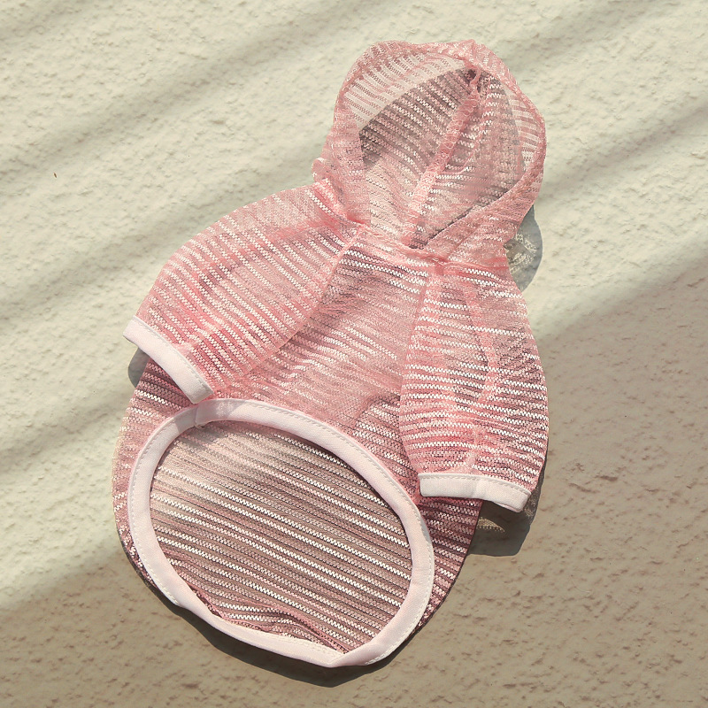 Pet Mesh Hoodie Set Summer Sun Protection