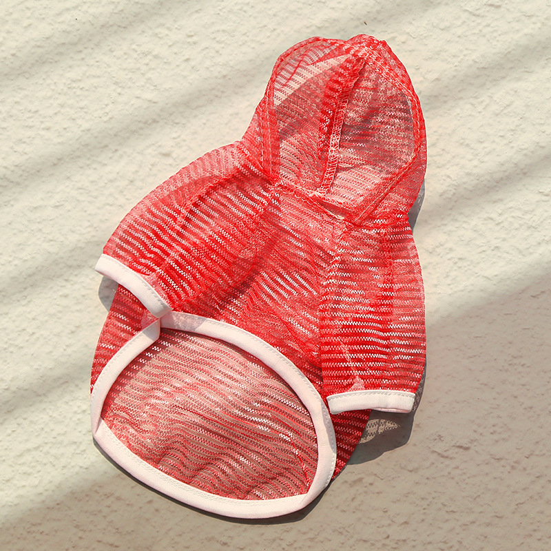 Pet Mesh Hoodie Set Summer Sun Protection