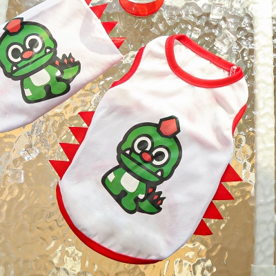 Pet Dinosaur Vest Set Mesh Summer Design 02