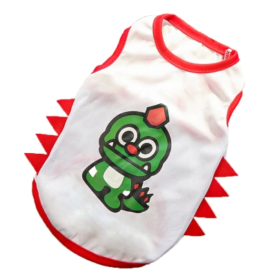 Pet Dinosaur Vest Set Mesh Summer Design 01