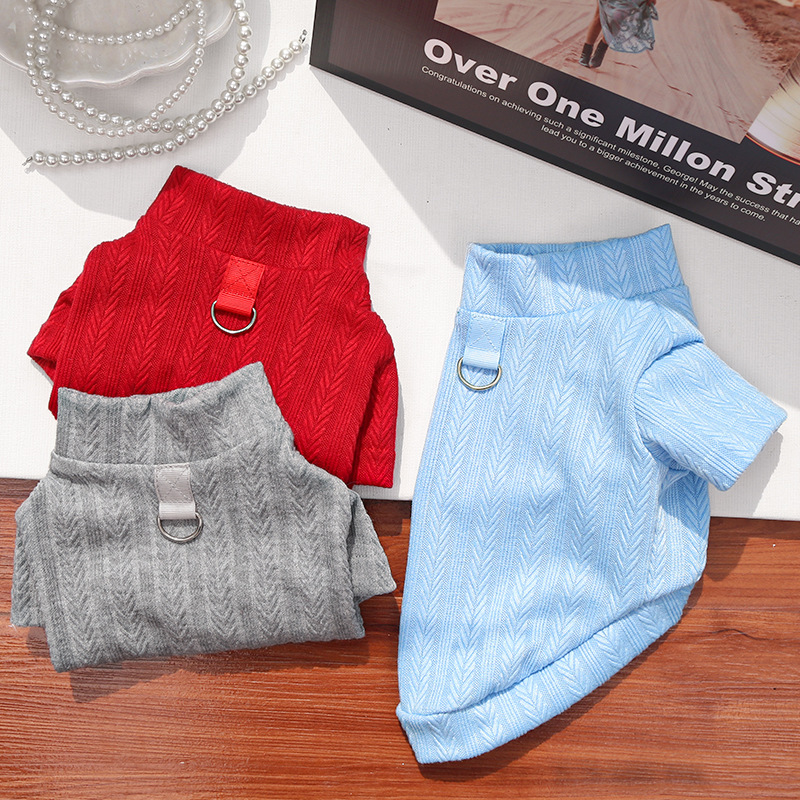 Pet Knit Sweater Set High Neck Design