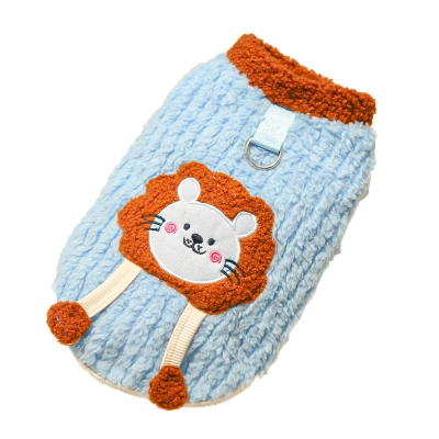 Pet Lion Costume Set Plush Winter Design 01