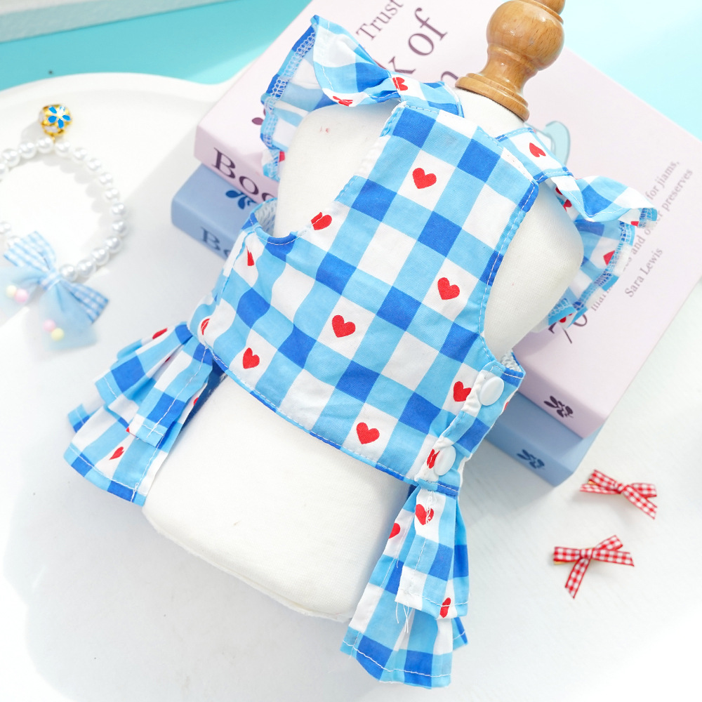 Pet Princess Dress Set Bow Pearl Design
