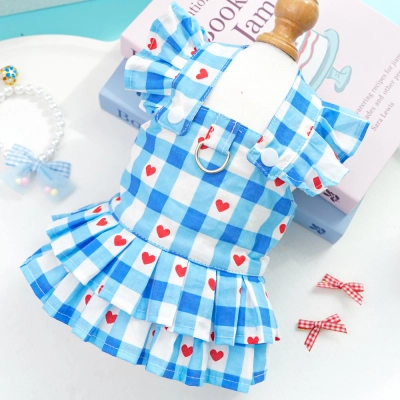 Pet Princess Dress Set Bow Pearl Design 02