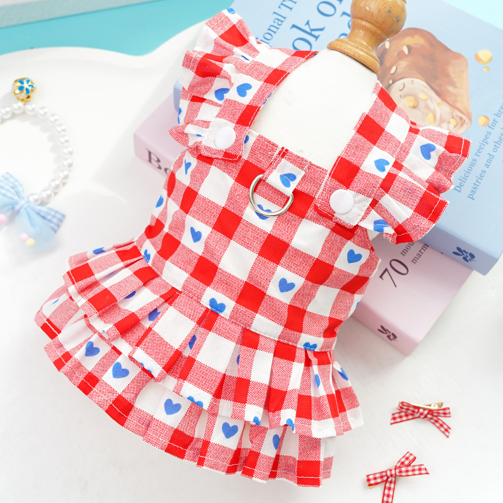 Pet Princess Dress Set Bow Pearl Design