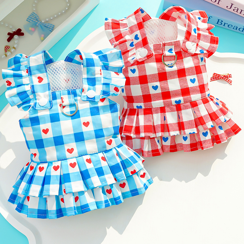 Pet Princess Dress Set Bow Pearl Design