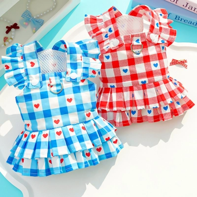 Pet Princess Dress Set Bow Pearl Design 01