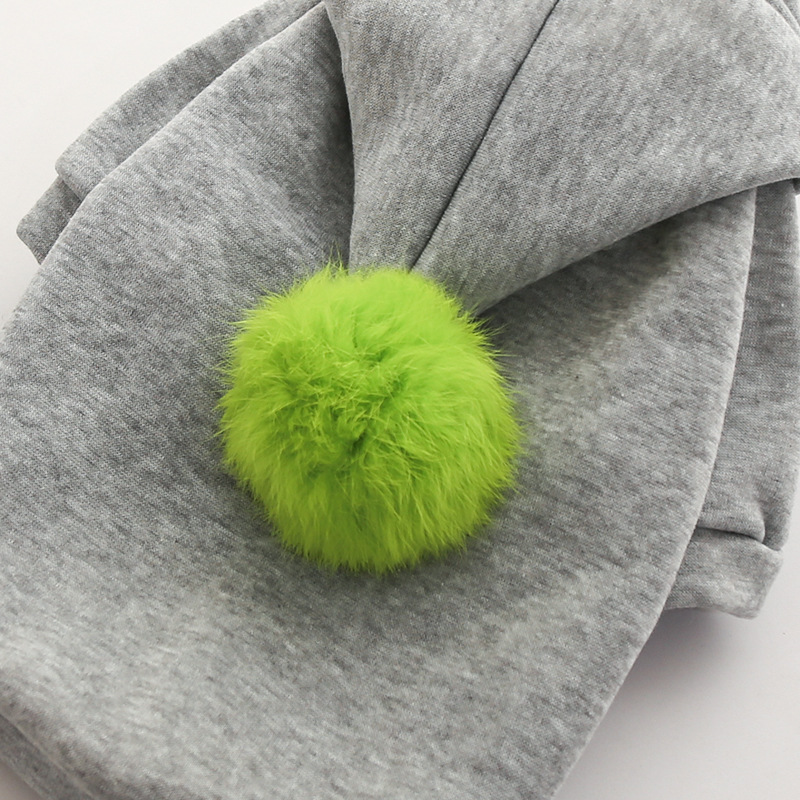 Pet Hoodie Set Plush Ball Design