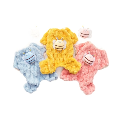 Pet Bee Outfit Soft Plush Material 01