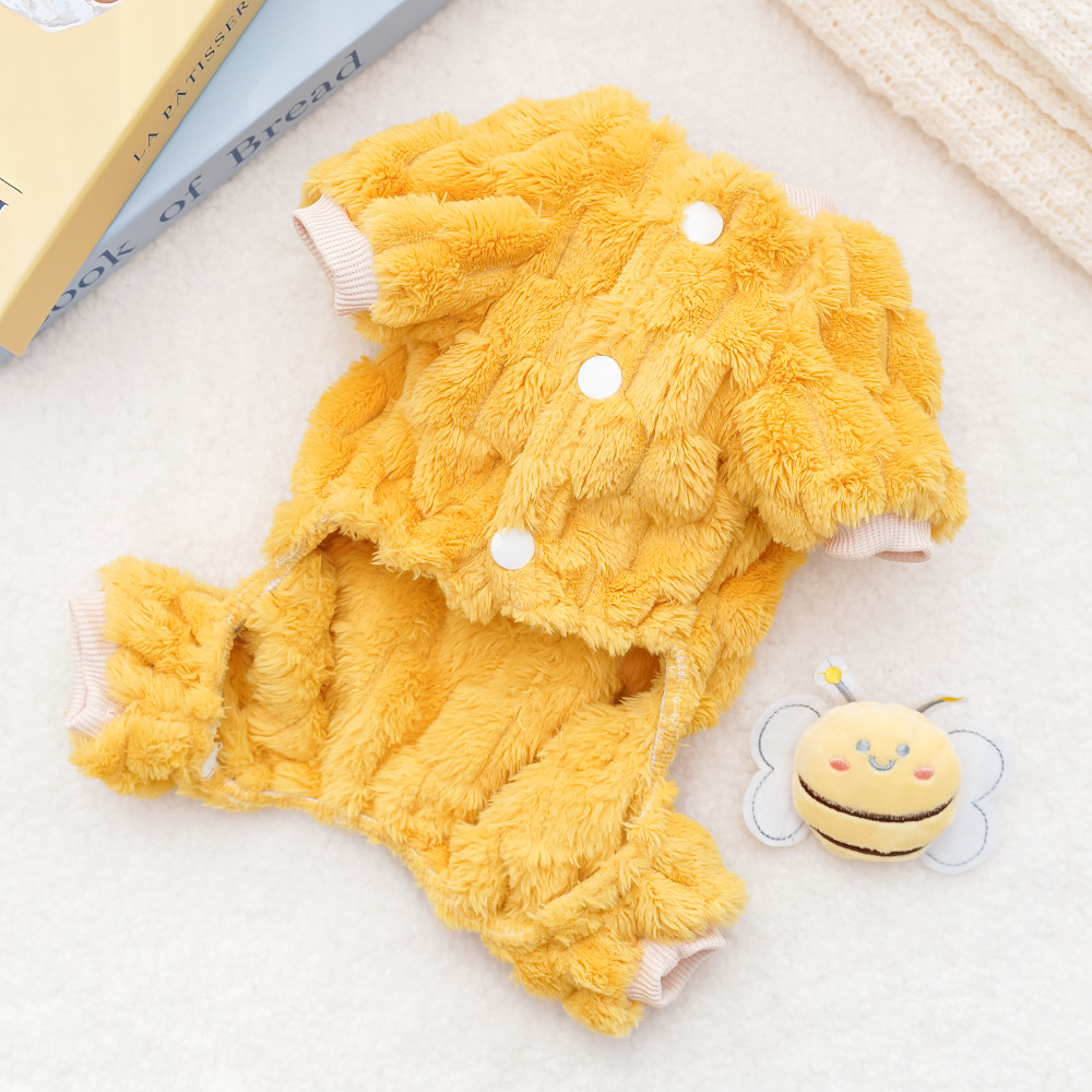 Pet Bee Outfit Soft Plush Material