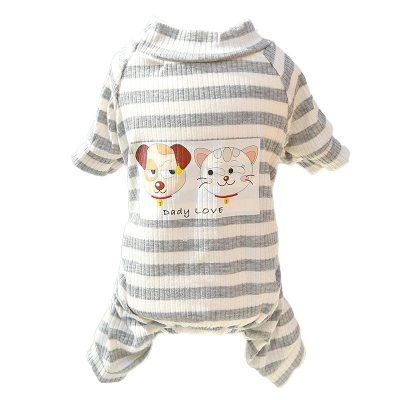 Pet Pajama Set Striped Pattern Design 01