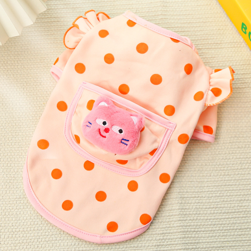 Pet Shirt Set Polka Dot Pattern Design