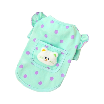Pet Shirt Set Polka Dot Pattern Design 01
