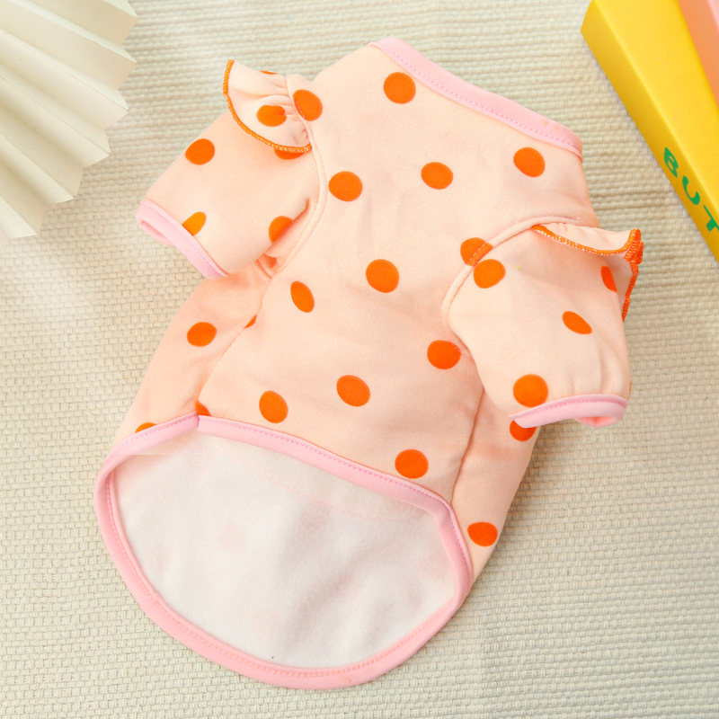 Pet Shirt Set Polka Dot Pattern Design