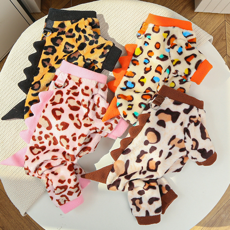 Pet Leopard Outfit Set Four Legs Design