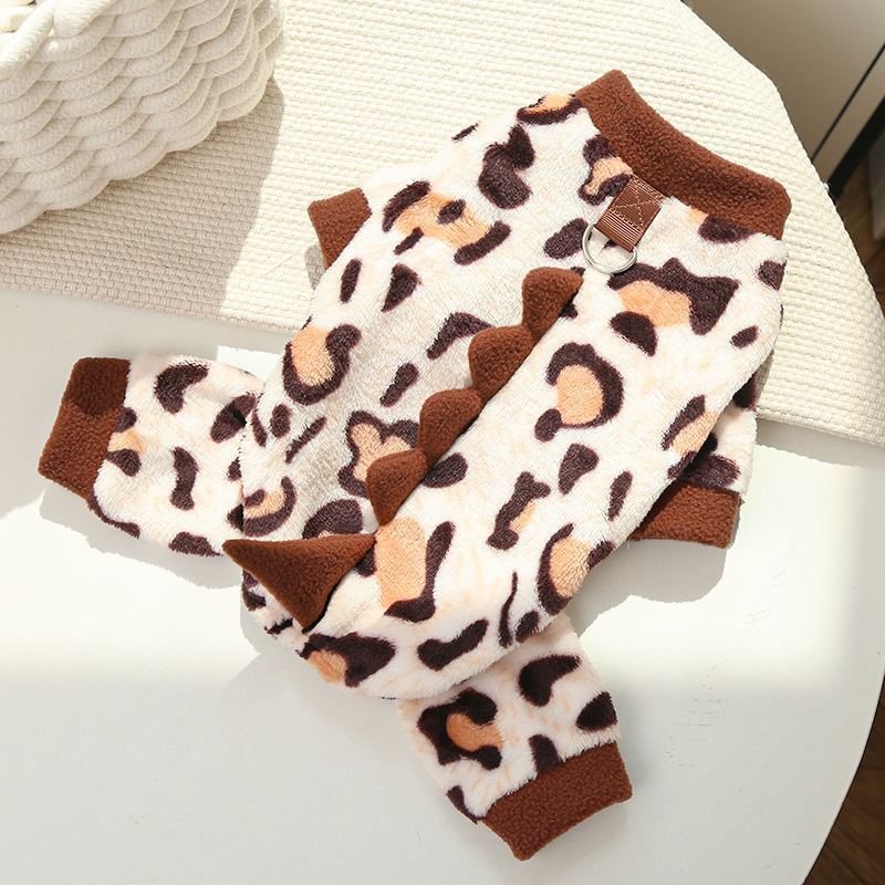 Pet Leopard Outfit Set Four Legs Design