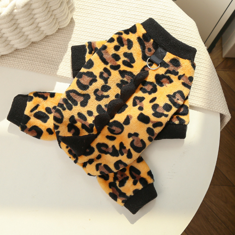 Pet Leopard Outfit Set Four Legs Design