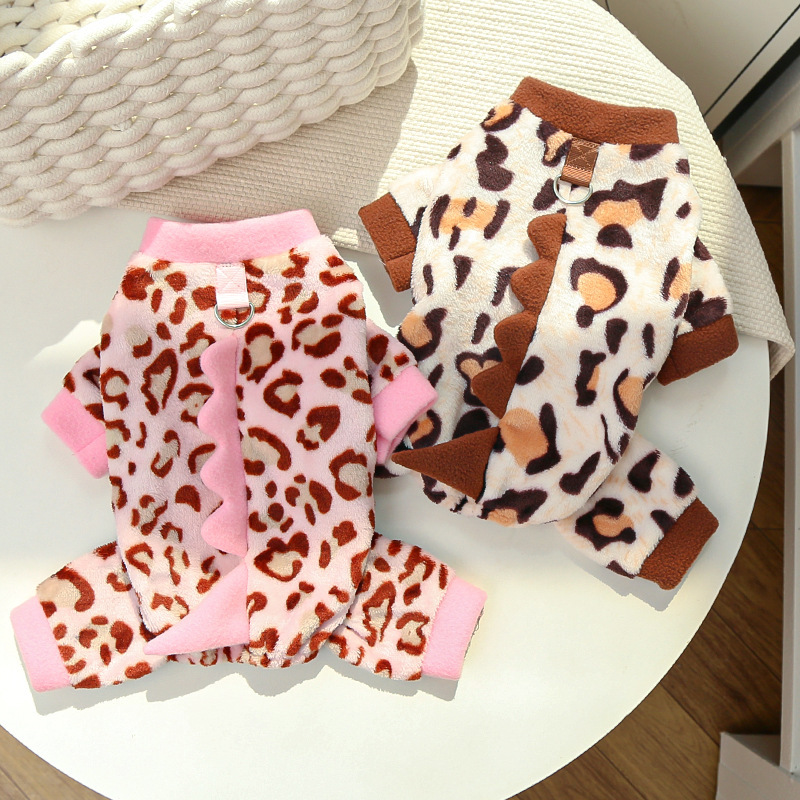 Pet Leopard Outfit Set Four Legs Design