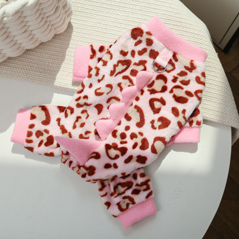 Pet Leopard Outfit Set Four Legs Design