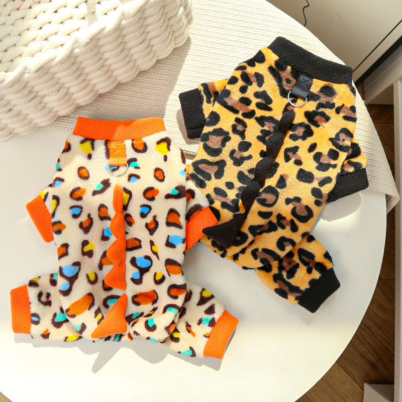 Pet Leopard Outfit Set Four Legs Design