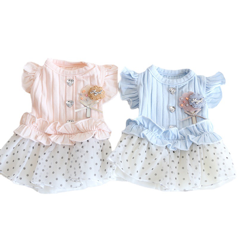 Pet Lollipop Dress Polka Dot Skirt
