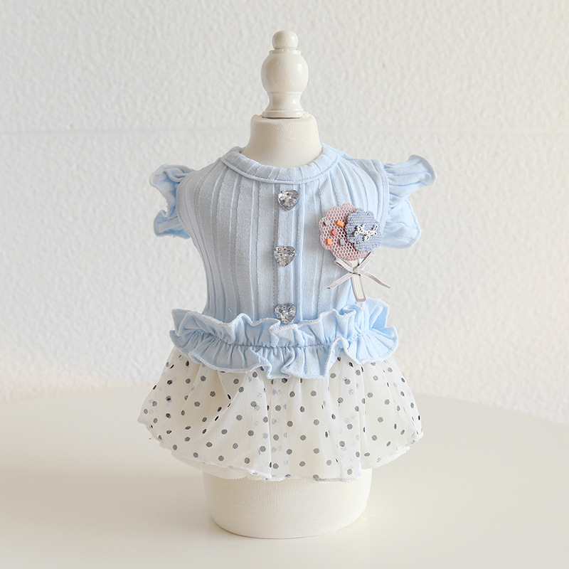 Pet Lollipop Dress Polka Dot Skirt