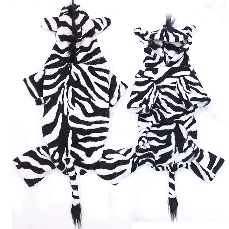 Pet Zebra Costume Flannel Fabric Design