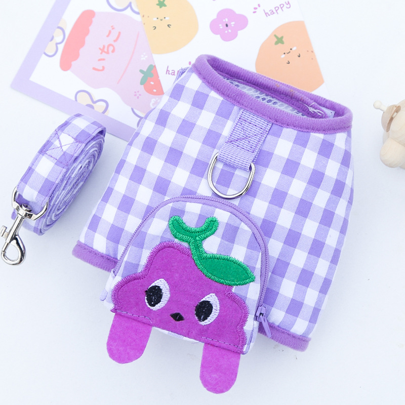Pet Harness Set Fruit Pattern Design