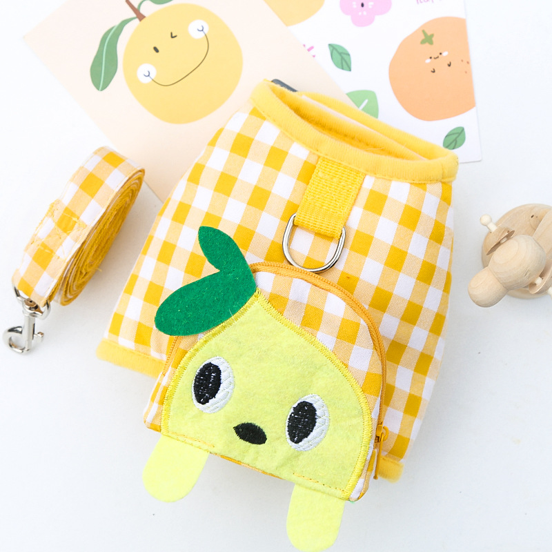 Pet Harness Set Fruit Pattern Design