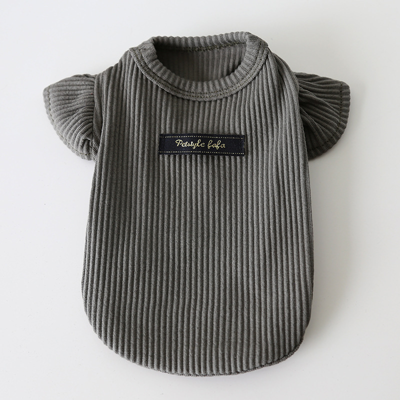 Pet Ribbed Knit Top Wing Sleeve