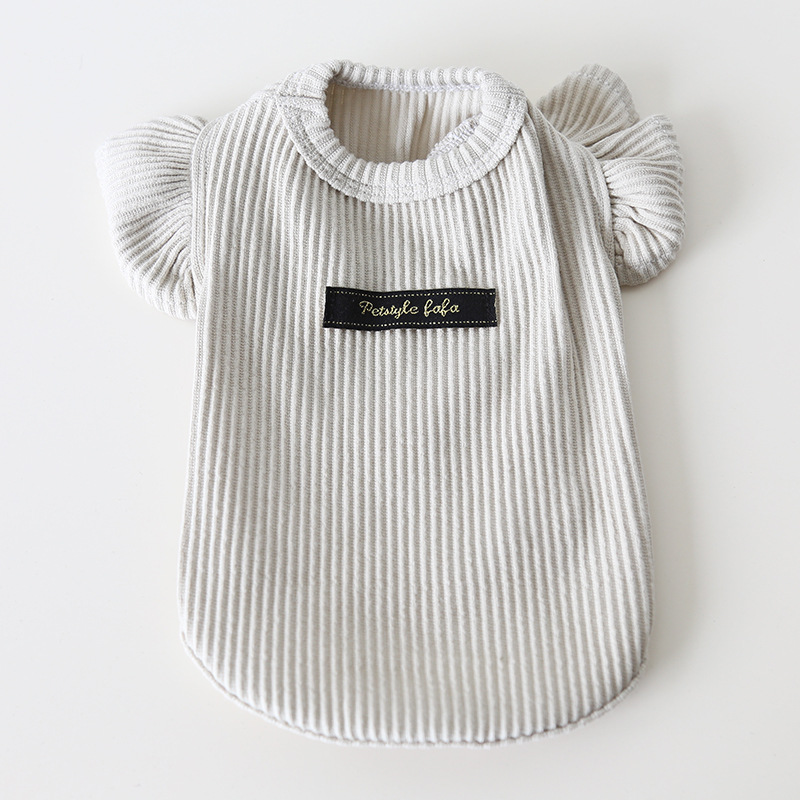 Pet Ribbed Knit Top Wing Sleeve