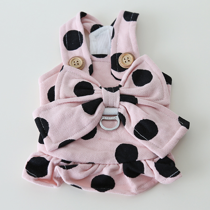 Pet Harness Dress Big Bow Design