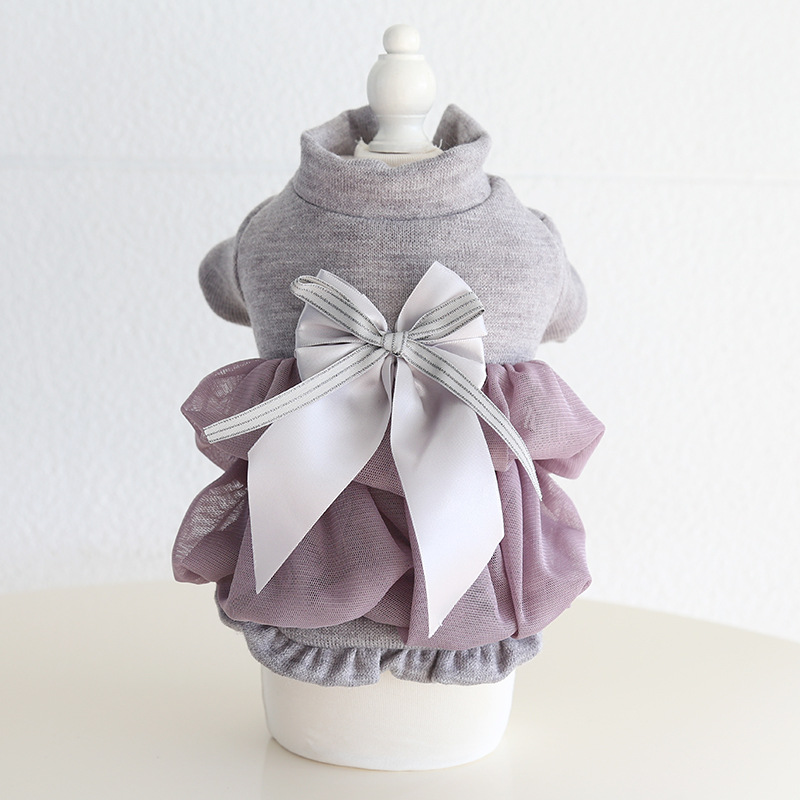 Pet Cloud Knit Dress Puffy Skirt