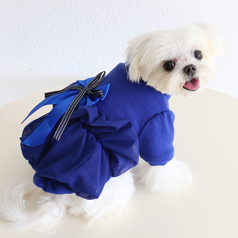 Pet Cloud Knit Dress Puffy Skirt