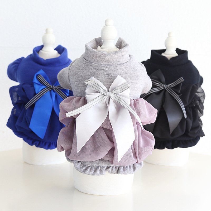 Pet Cloud Knit Dress Puffy Skirt