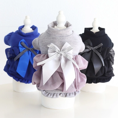 Pet Cloud Knit Dress Puffy Skirt 02