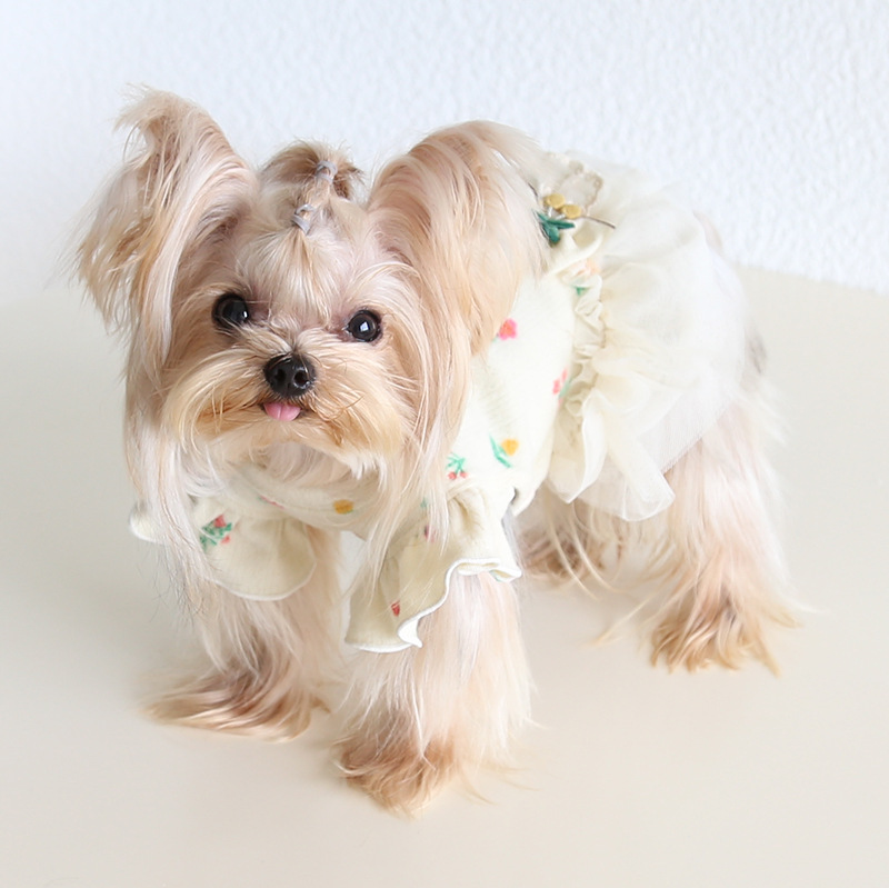 Pet Jacquette Dress Wing Sleeve Thin Fleece