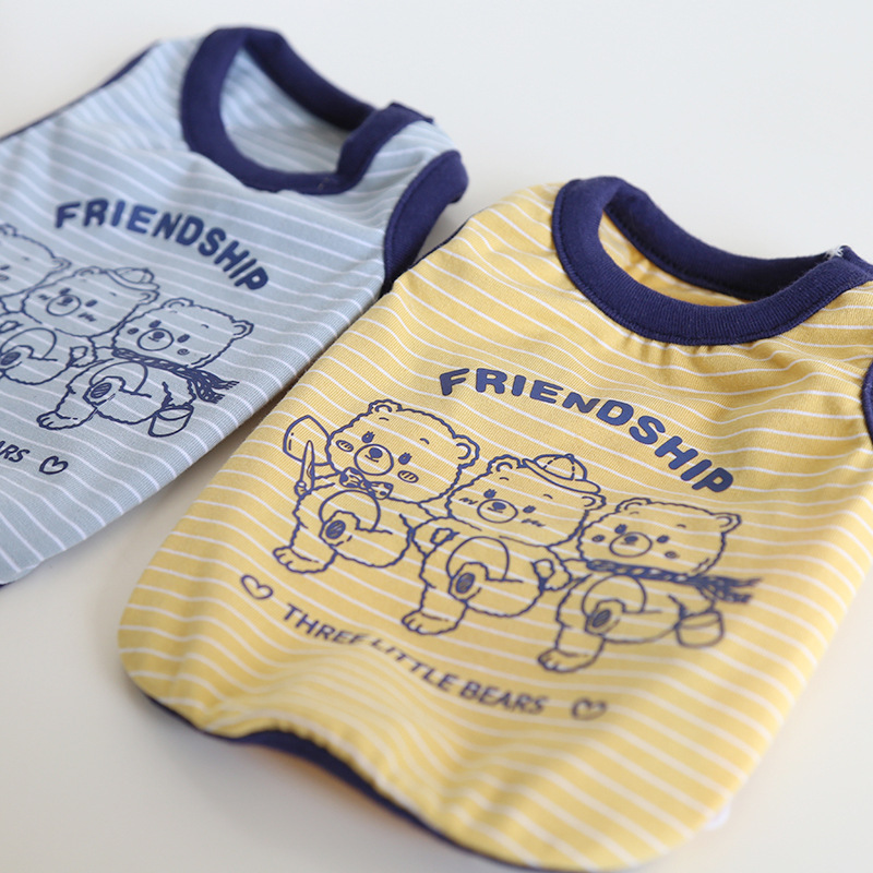 Pet Cotton Vest Three Bears Graphic Design