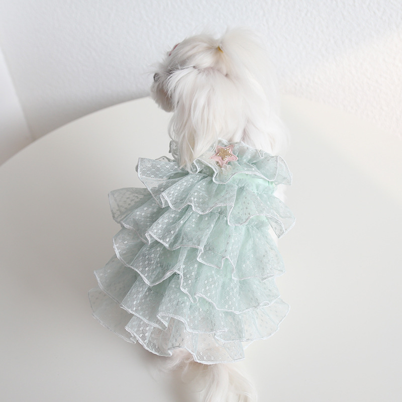 Pet Star Dress Layered Ruffle Skirt